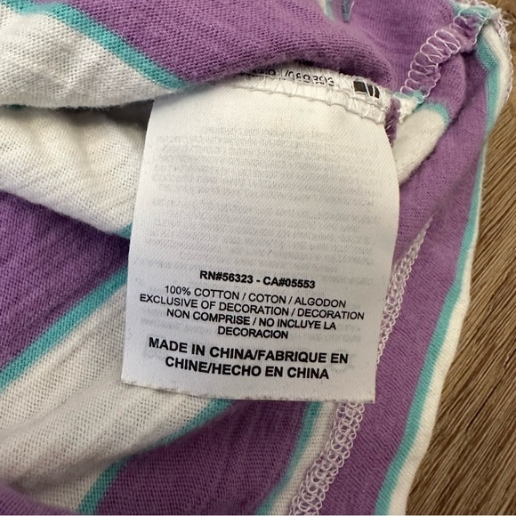 Nike Purple and White Striped Tee size M - Picture 5 of 5
